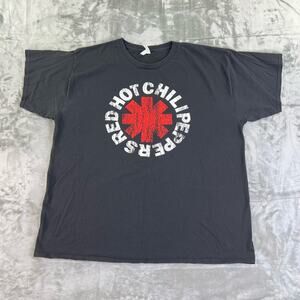 Red Hot Chili Peppers Cotton Graphic Band T Shirt Black Mens Size 2XL